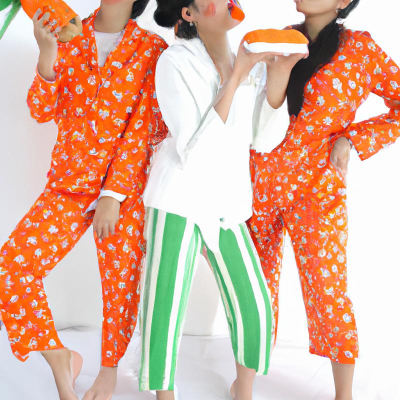 Módní šílenství: Modelky se předvádějí v pyžamech z mrkvového dortu. - foto 1