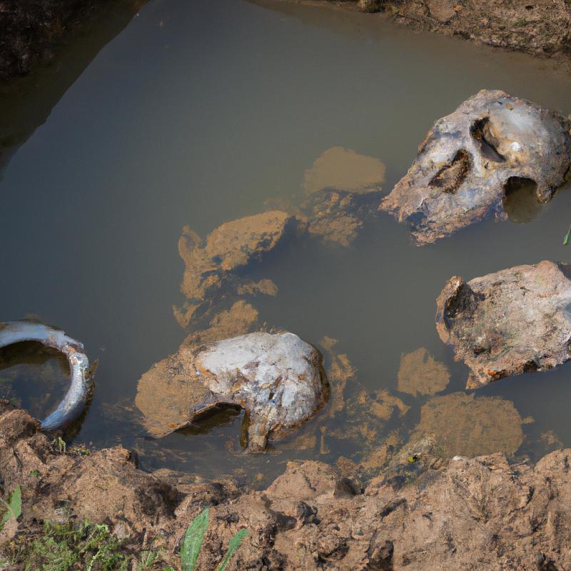 Nález v rybníce: Uprostřed rybníka byly objeveny kosti starověkých obyvatel. - foto 2