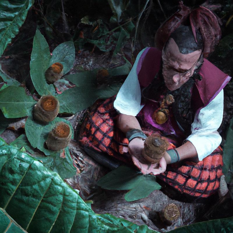 Šaman sedící mezi obřími bodliaky v Peruánské džungli sděluje tajemství magické medicíny. - foto 3