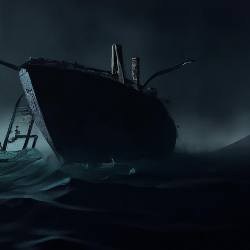 Tajuplná loď nalezená při osidlování avanturisty v temné hlubině oceánu. - foto 1