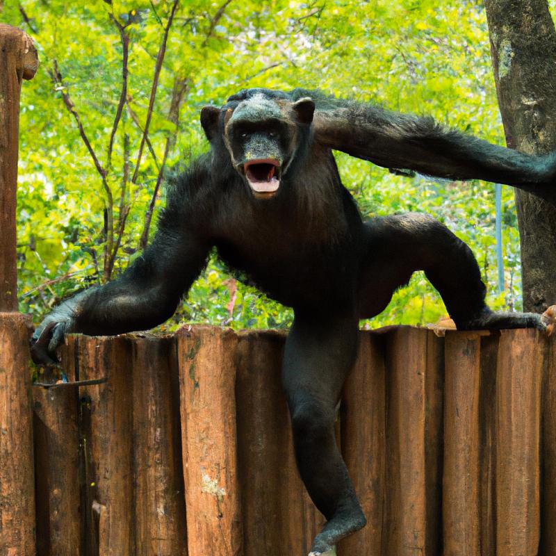 Úžasné fyzično šimpanze Alice: Udivující pokroky ve výcviku šimpanze ze ZOO. - foto 2