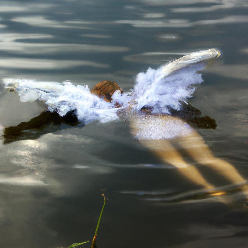 Zjevení apokalyptického strážce: statný anděl vyzvednutý z hladiny jezera - foto 2