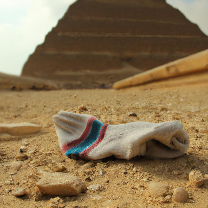 Ztracená ponožka našla své místo mezi velkými pyramidami v Egyptě - foto 2